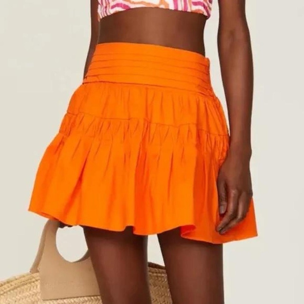 Ramy Brook Bright Orange Mini Skirt
